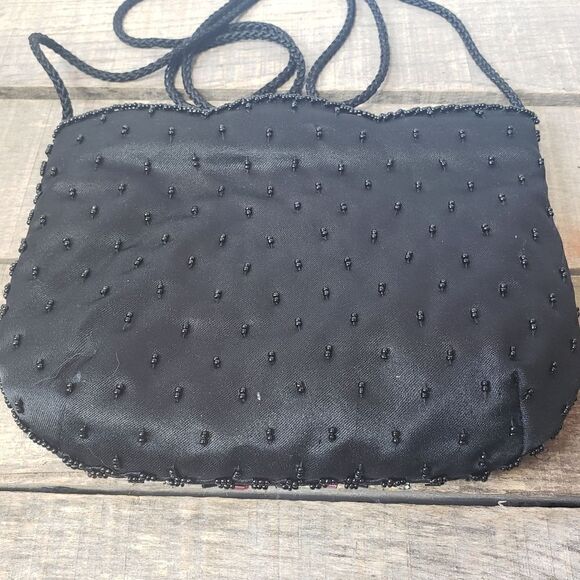 VINTAGE SIGNATURE STUDIO Zip Top Beaded Crossbody Evening Bag - Picture 5 of 10